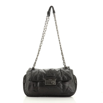 Bomber Chain Flap Bag Nappa Leather Medium
