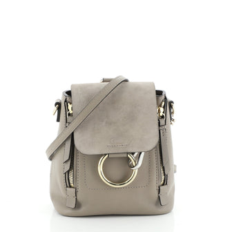 Faye Backpack Leather and Suede Mini