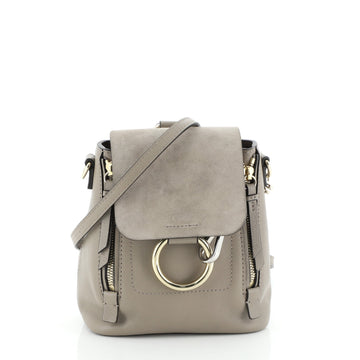Faye Backpack Leather and Suede Mini