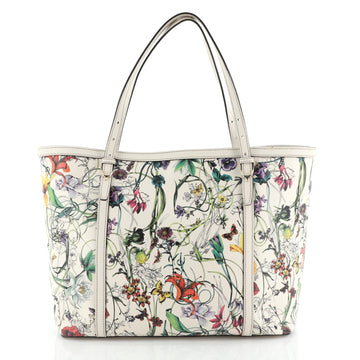 Nice Tote Floral Printed Leather Medium