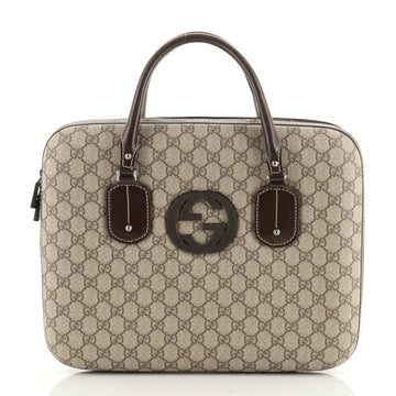 Interlocking G Laptop Bag GG Coated Canvas