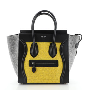 Luggage Bag Leather with Felt Micro