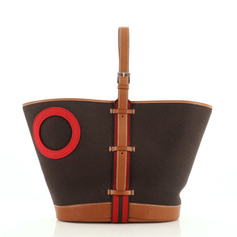 Bucket Bag Wool and Barenia Large