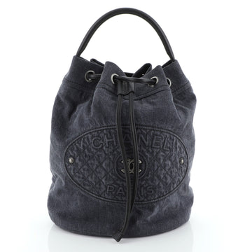 Paris Drawstring Backpack Denim Medium