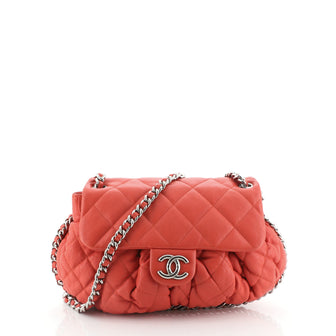 Chain Around Flap Bag Quilted Leather Medium