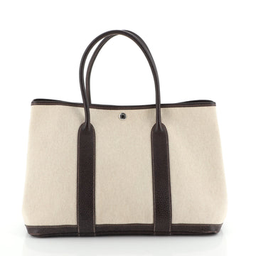 Garden Party Tote Toile and Leather 36