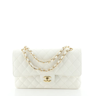 Vintage Classic Double Flap Bag Quilted Caviar Medium