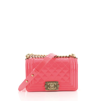 Boy Flap Bag Quilted Patent Small