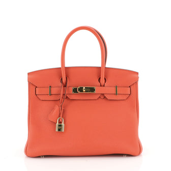 Birkin Handbag Capucine Togo with Gold Hardware 30