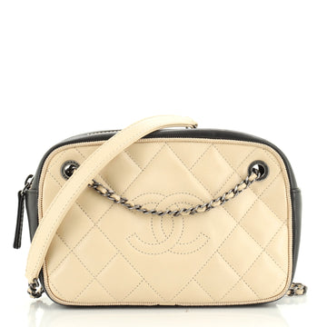Diamond CC Camera Case Bag Quilted Lambskin Small