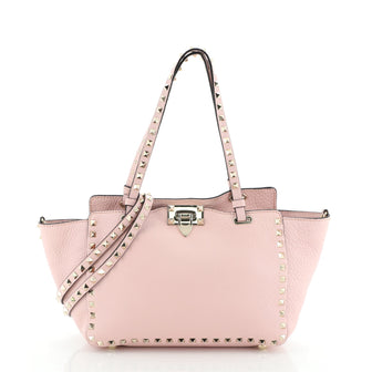 Rockstud Tote Pebbled Leather Small