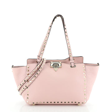 Rockstud Tote Pebbled Leather Small