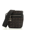 Chanel Travel Line Crossbody Bag Nylon Mini Brown 5056395