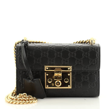 Padlock Shoulder Bag Guccissima Leather Small