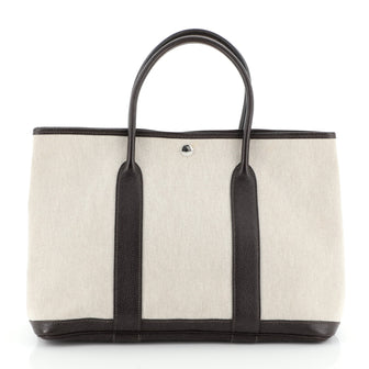 Garden Party Tote Toile and Leather 36