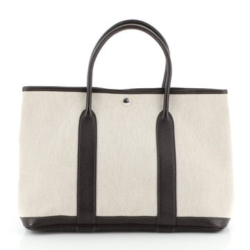 Garden Party Tote Toile and Leather 36