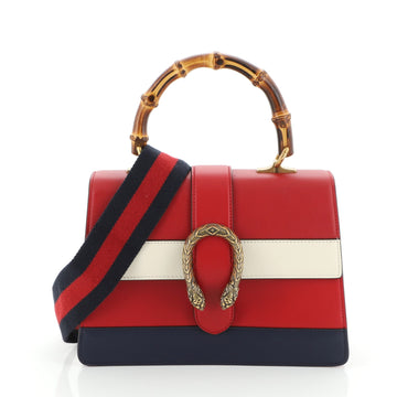 Gucci Dionysus Bamboo Top Handle Bag Colorblock Leather Medium