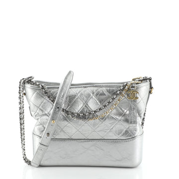 Gabrielle Hobo Quilted Metallic Aged Calfskin Medium