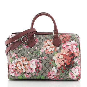 Gucci Convertible Boston Bag Blooms Print GG Coated Canvas Medium