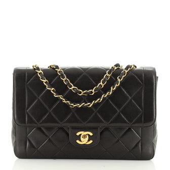 Chanel Vintage CC Chain Flap Bag Quilted Lambskin Medium