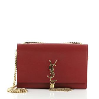 Saint Laurent Classic Monogram Tassel Crossbody Bag Leather Medium