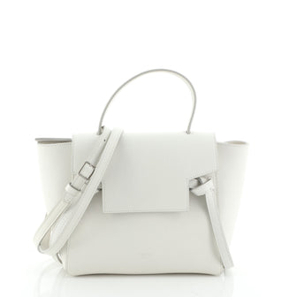 Celine Belt Bag Textured Leather Nano White 6453494