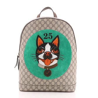 Gucci Zip Around Backpack Printed GG Coated Canvas Medium