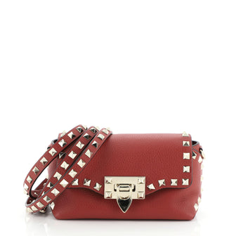 Valentino Rockstud Flip Lock Flap Bag Leather Mini