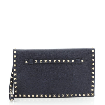 Valentino Rockstud Flap Clutch Leather 