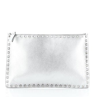 Valentino Rockstud Pouch Leather Large