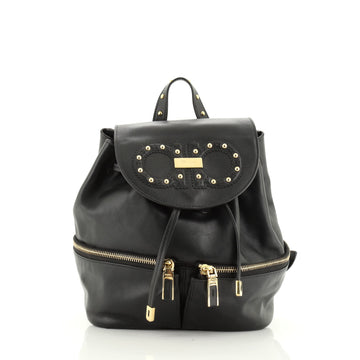 Salvatore Ferragamo Gancini Flap Drawstring Backpack Leather Mini