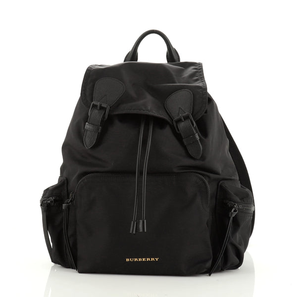 Burberry Rucksack Backpack Nylon with Leather Medium Black 50728204