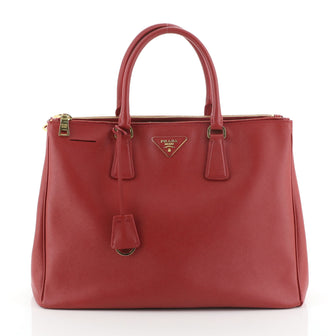 Prada Double Zip Lux Tote Saffiano Leather Large