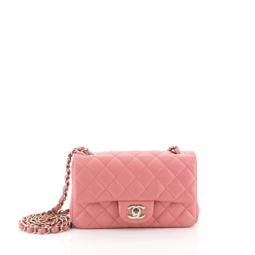 Classic Single Flap Bag Quilted Iridescent Caviar Mini