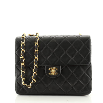 Vintage Square Classic Flap Bag Quilted Lambskin Small