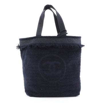 Chanel CC Beach Tote Fringe Terry Cloth Large