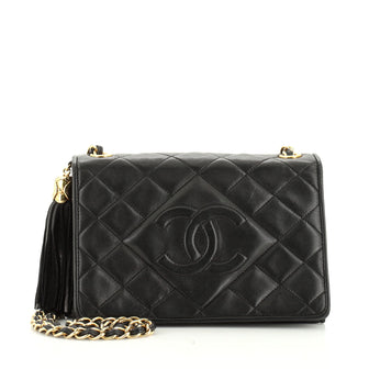 Chanel Vintage Diamond CC Flap Bag Quilted Lambskin Mini