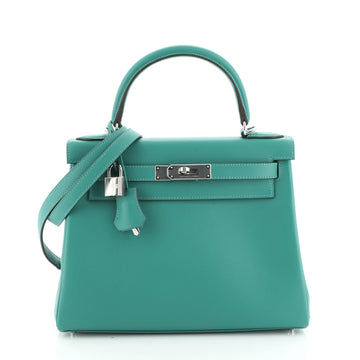 Kelly Handbag Verso Evercolor with Palladium Hardware 28