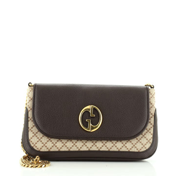 1973 Chain Shoulder Bag Diamante Canvas and Leather Medium