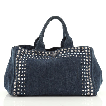 Canapa Tote Rhinestone Embellished Denim Large