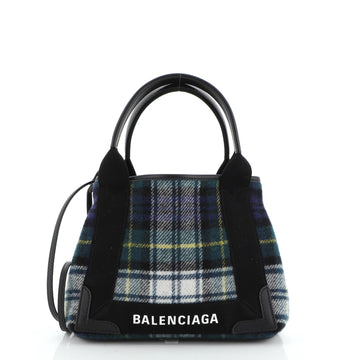 Navy Cabas Wool XS