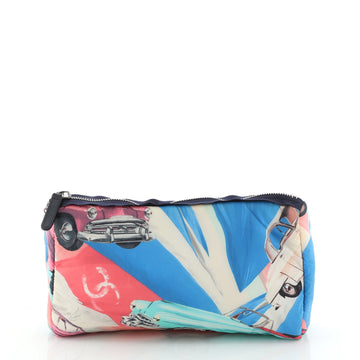 Chanel Cosmetic Pouch Printed Nylon Small