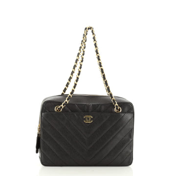 Vintage Pocket Camera Bag Chevron Caviar Medium