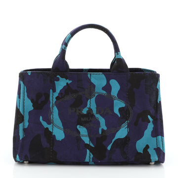 Prada Canapa Tote Printed Canvas Large