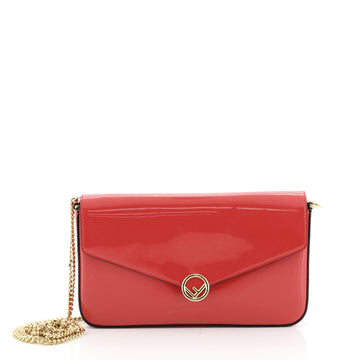 F Is Fendi Envelope Crossbody Bag Patent Leather
