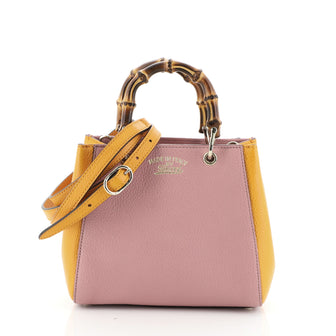 Bamboo Shopper Tote Leather Mini