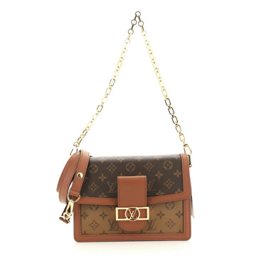 Louis Vuitton Dauphine Shoulder Bag Reverse Monogram Canvas MM