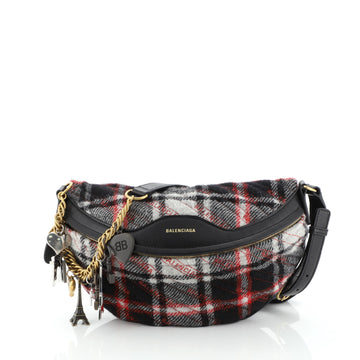 Souvenir Belt Bag Quilted Wool with Leather XS