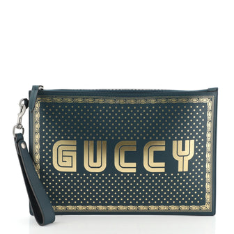 Wristlet Clutch Limited Edition Printed Leather