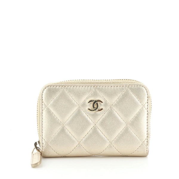 Chanel CC Zip Coin Purse Quilted Lambskin Small 50737